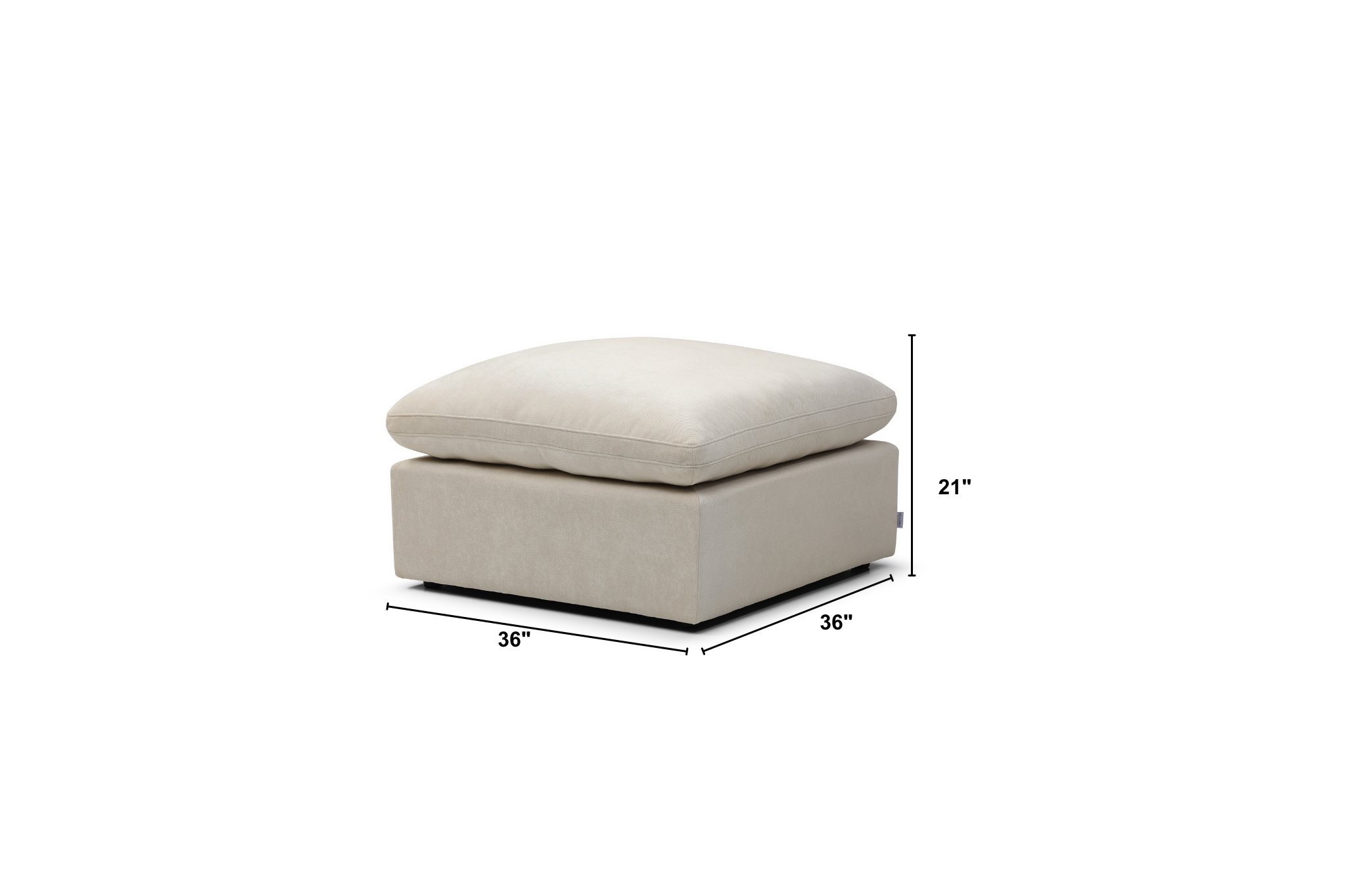 Bella Pillow Ottoman Dimensions