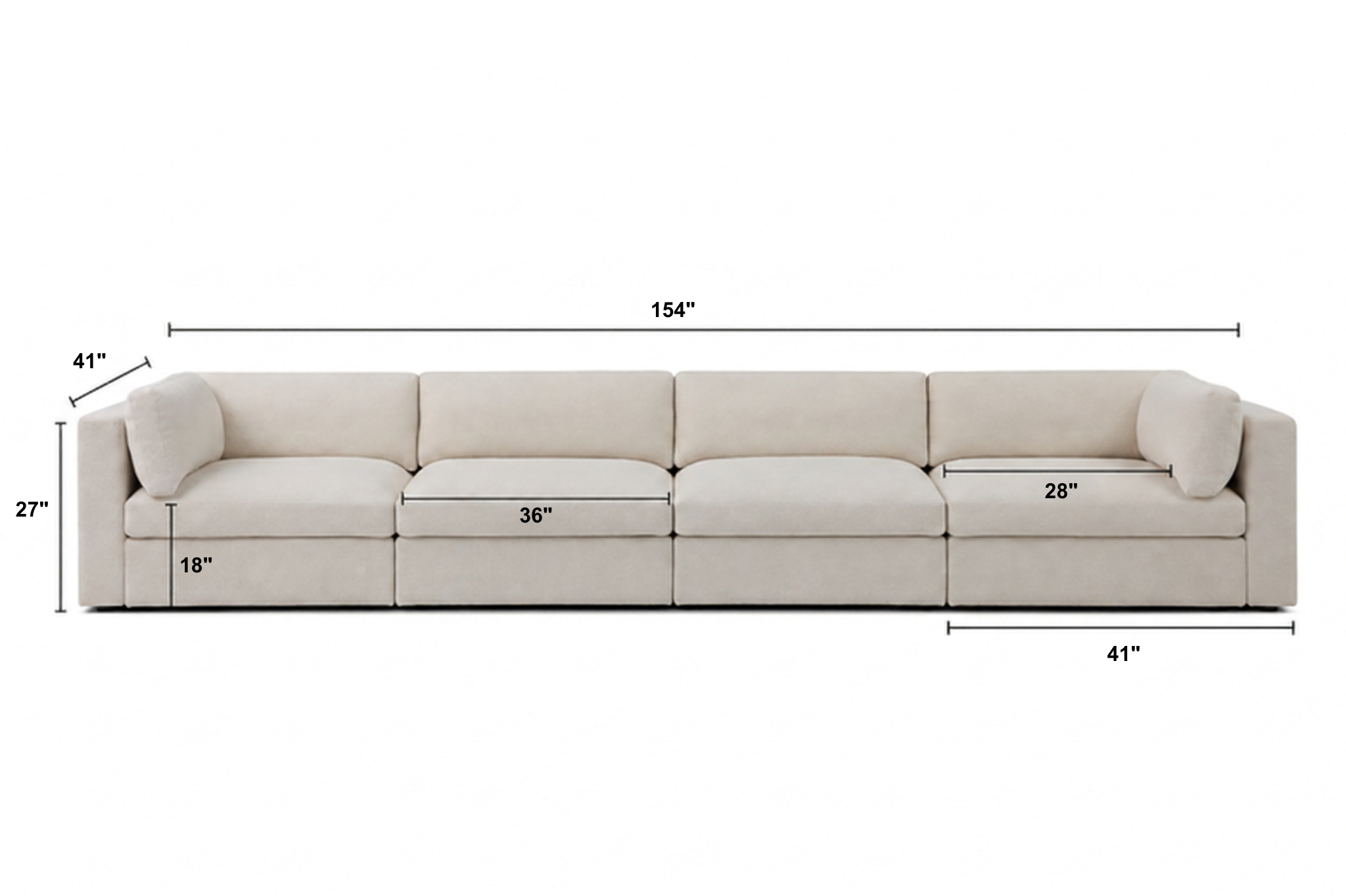 Bella 4 Seater Dimensions