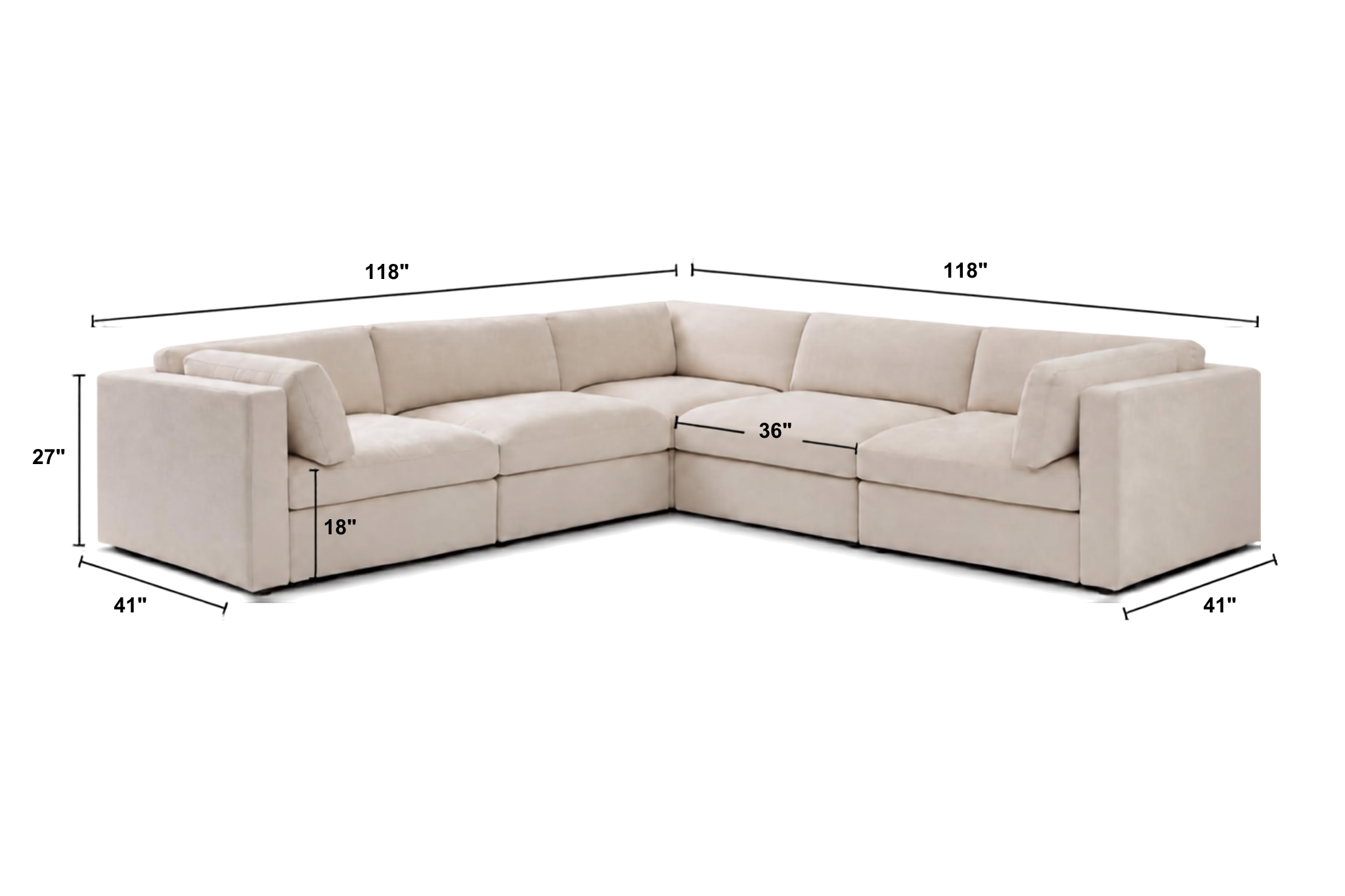 Bella Corner Sectional Dimensions