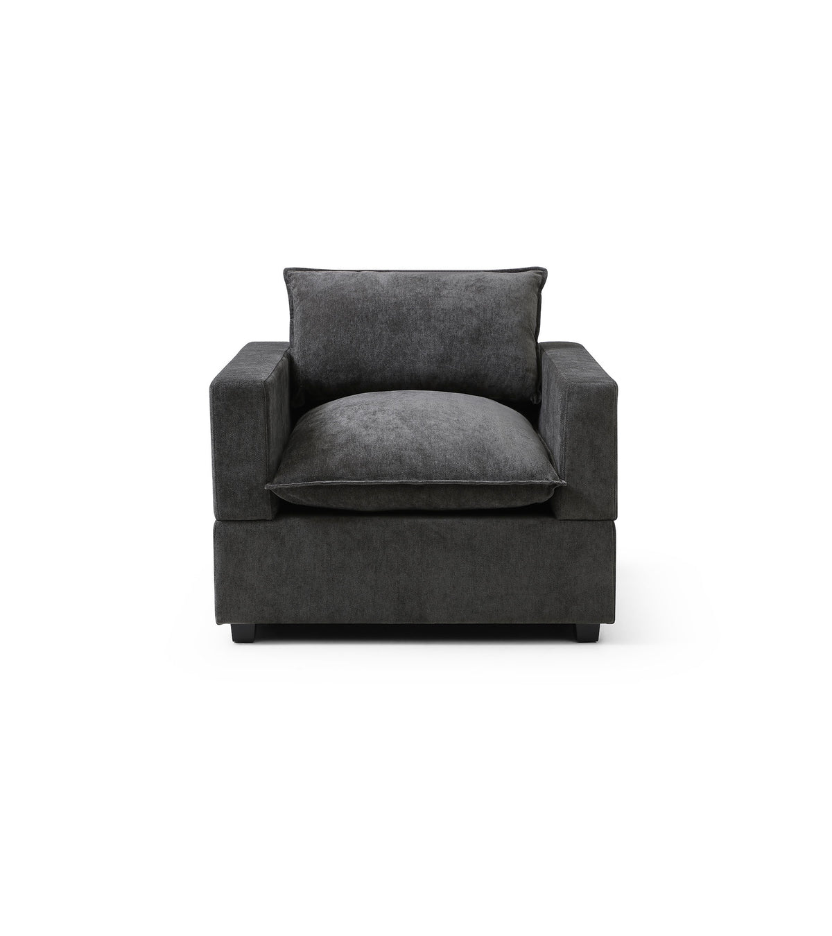 Luna Armchair – Charcoal Chenille