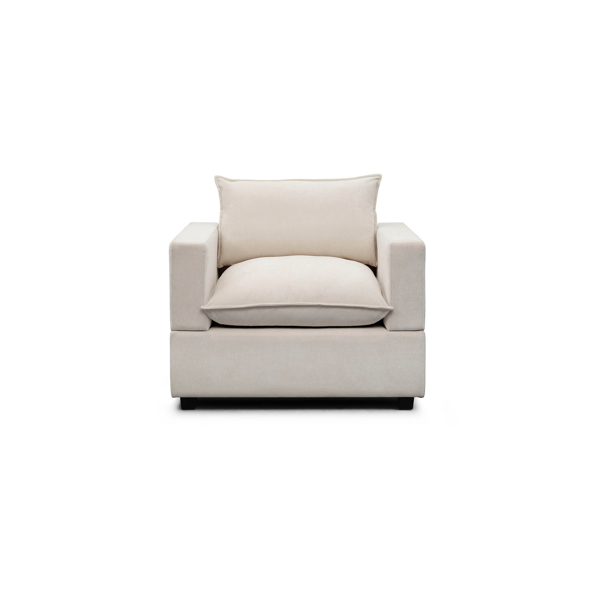 Luna Armchair – Cream Chenille