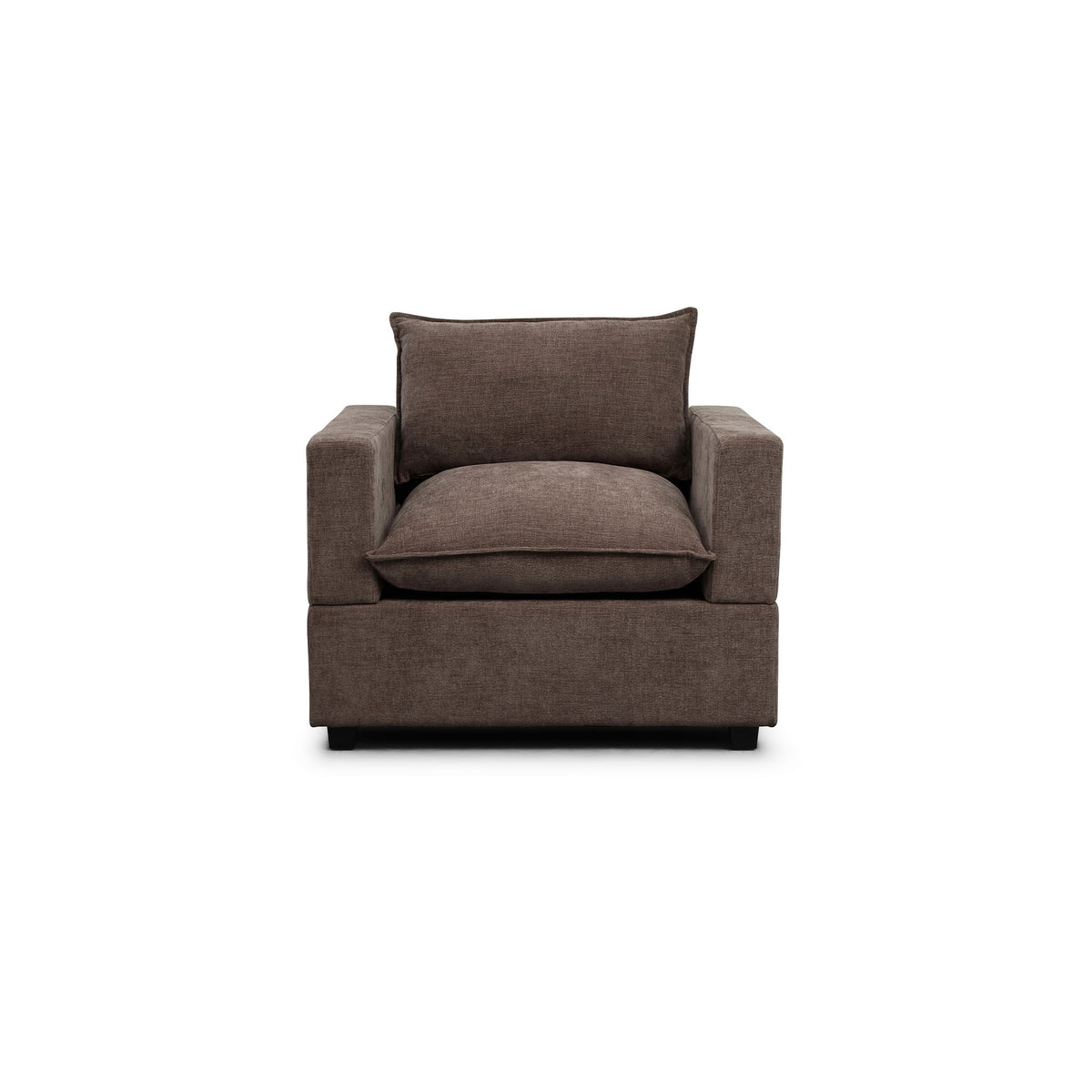 Luna Armchair – Mocha Brown Performance Linen