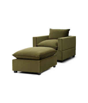 Luna Armchair + Ottoman Bundle