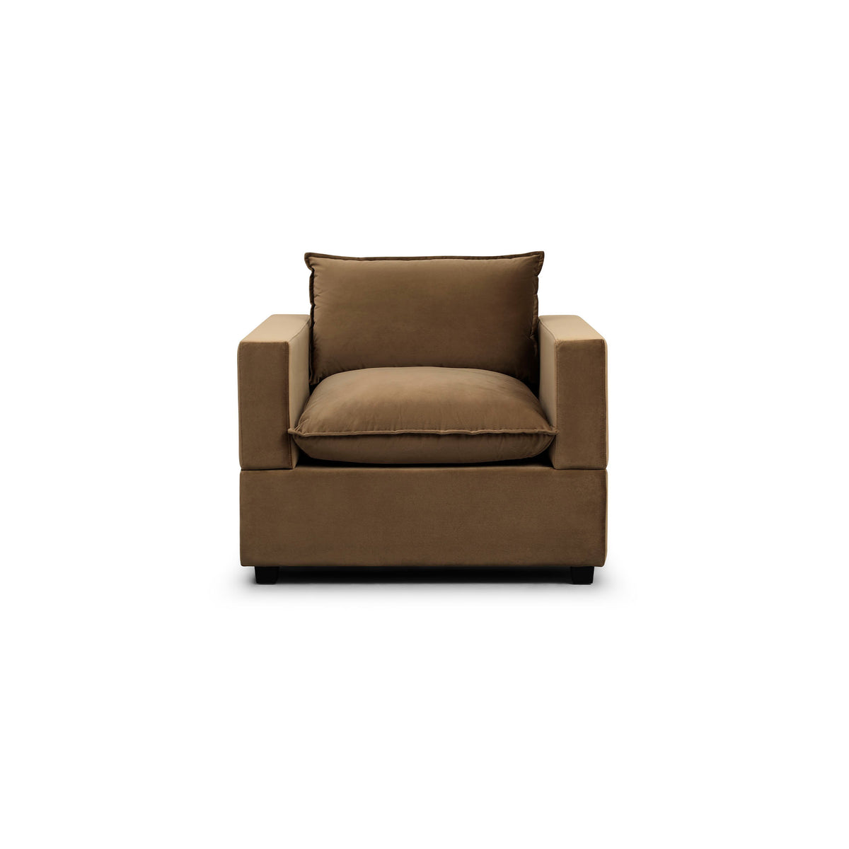 Luna Armchair – Rust Brown Performance Velvet