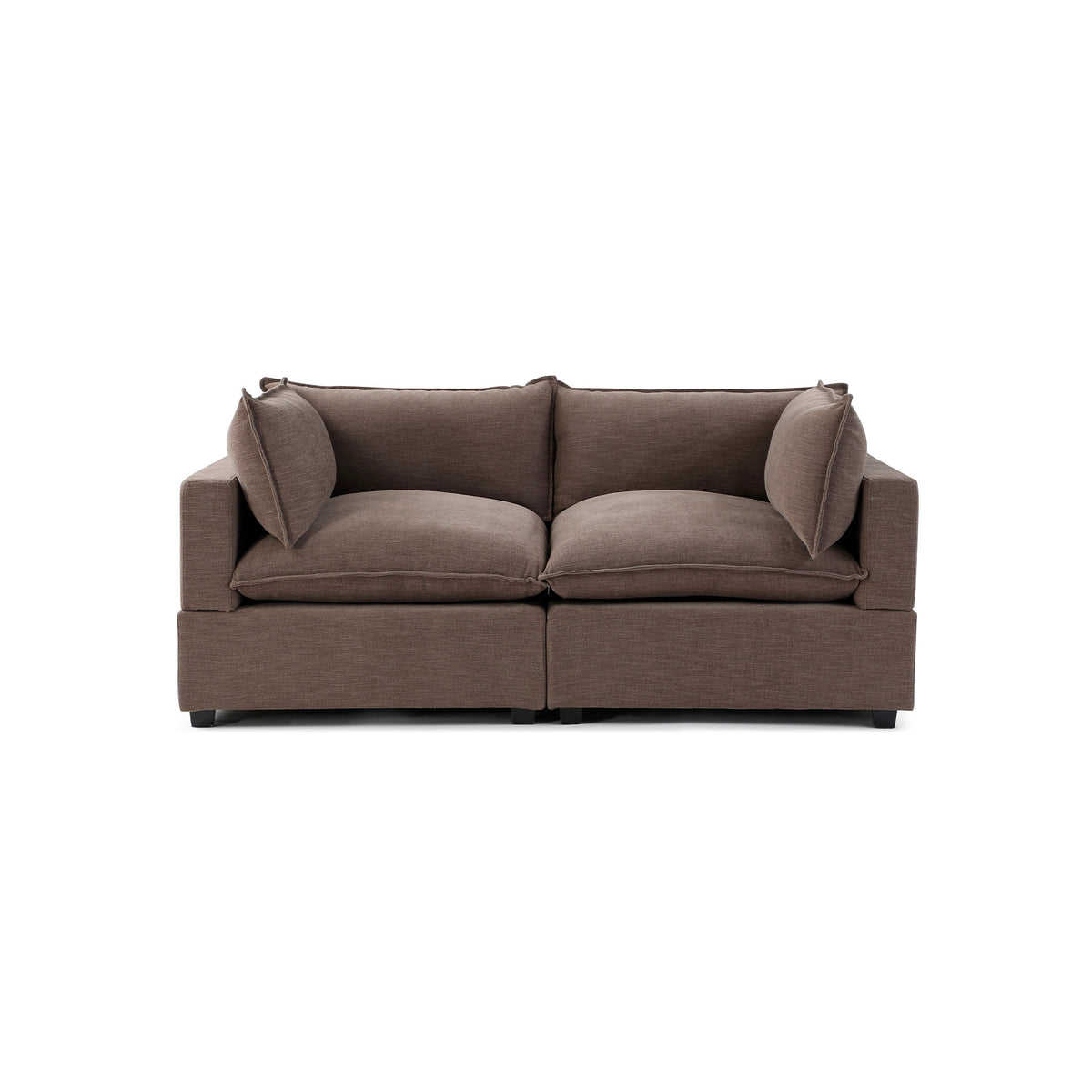 Luna Sofa 86" – Chocolate Brown Performance Velvet