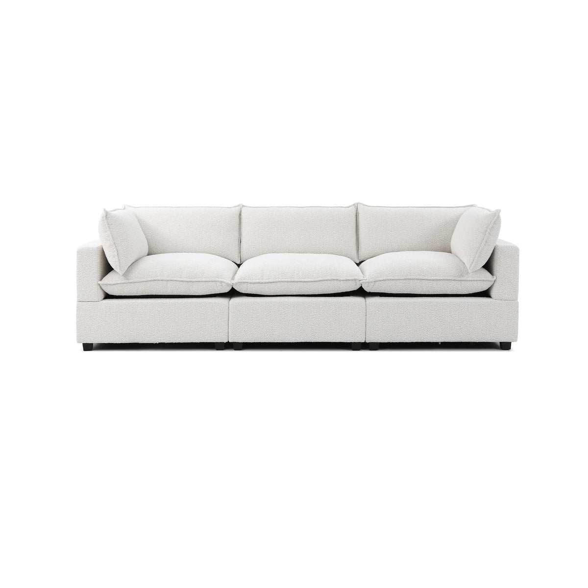 Luna Sofa 122" – Cream Performance Boucle