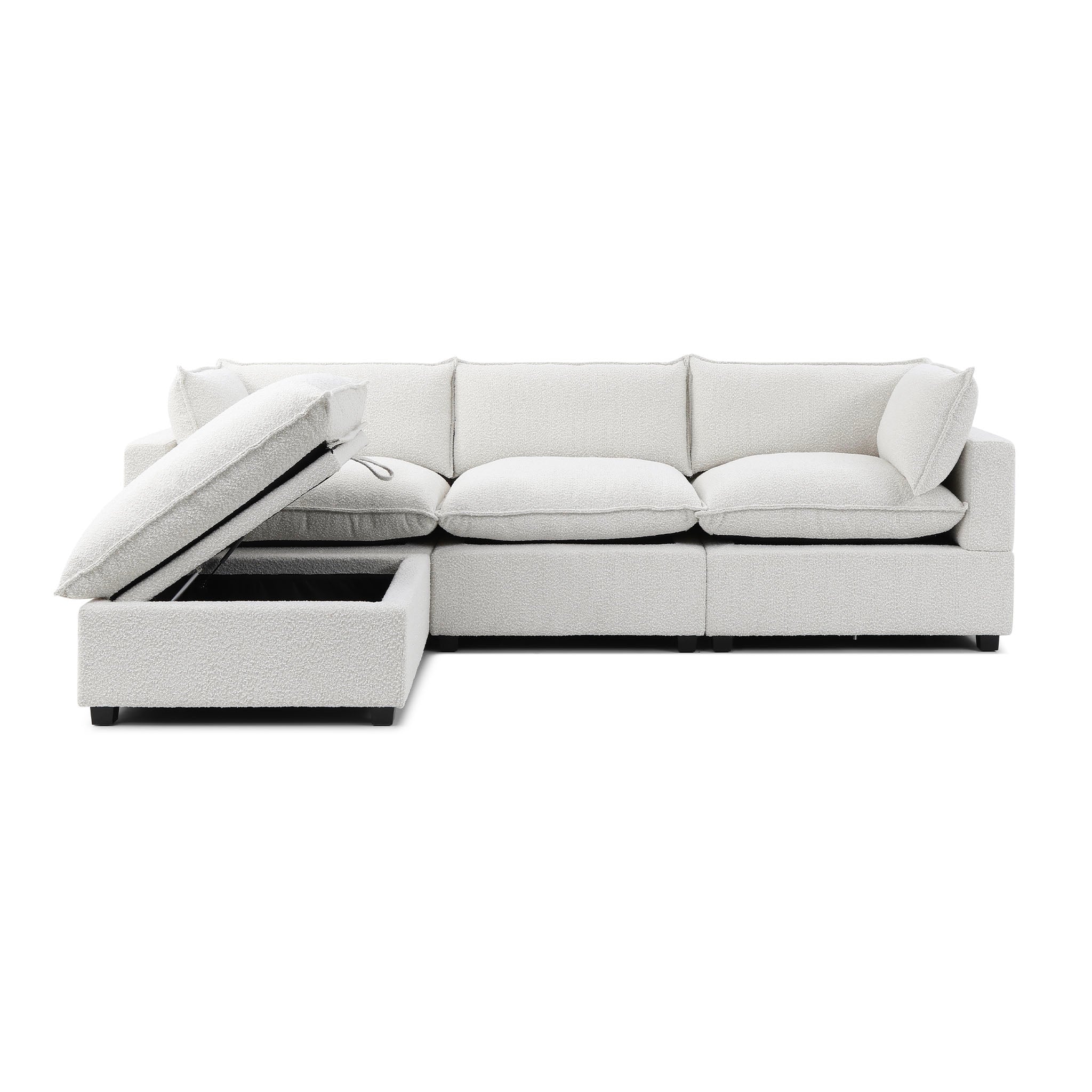 Luna Sofa 122" + Storage Ottoman