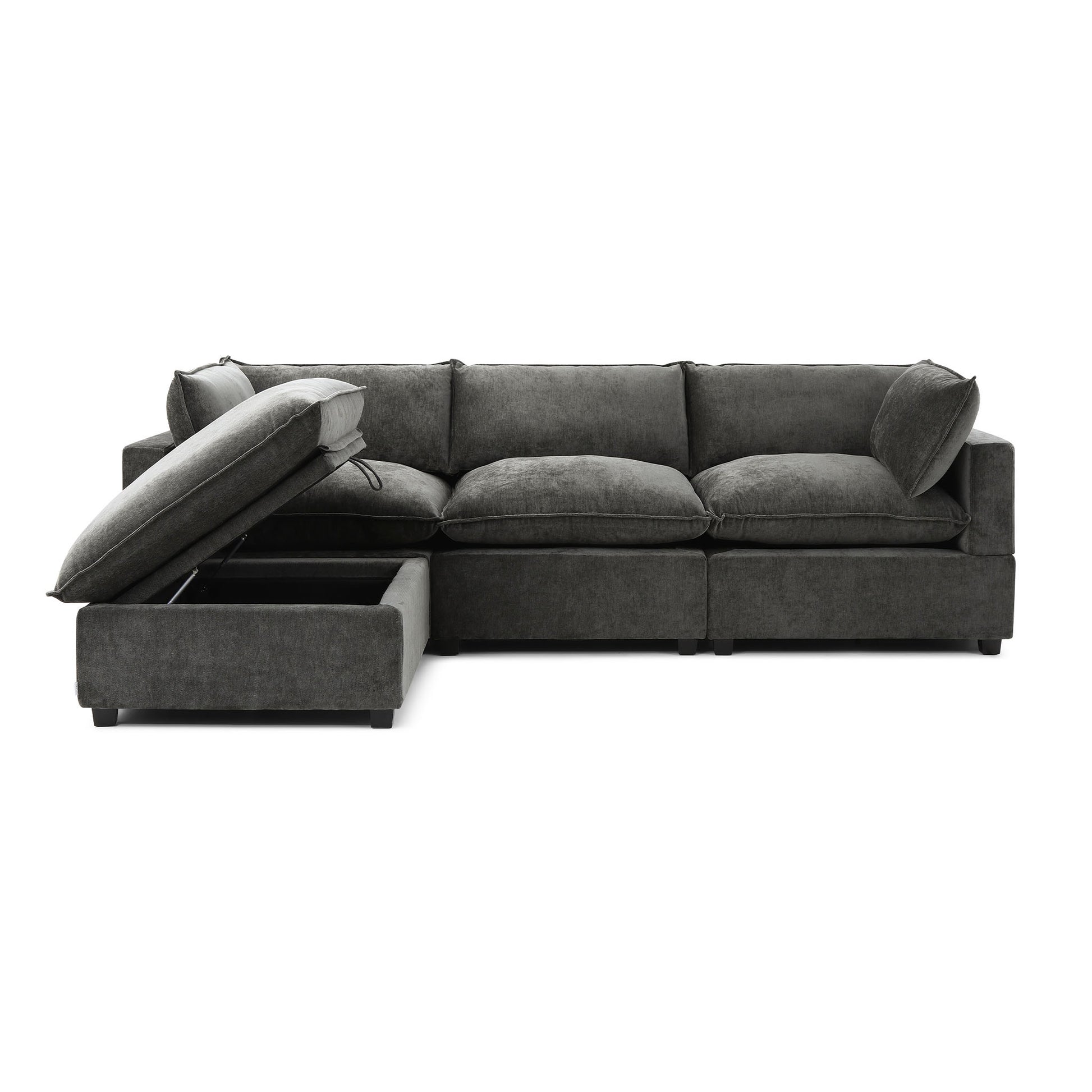 Luna Sofa 122" + Storage Ottoman