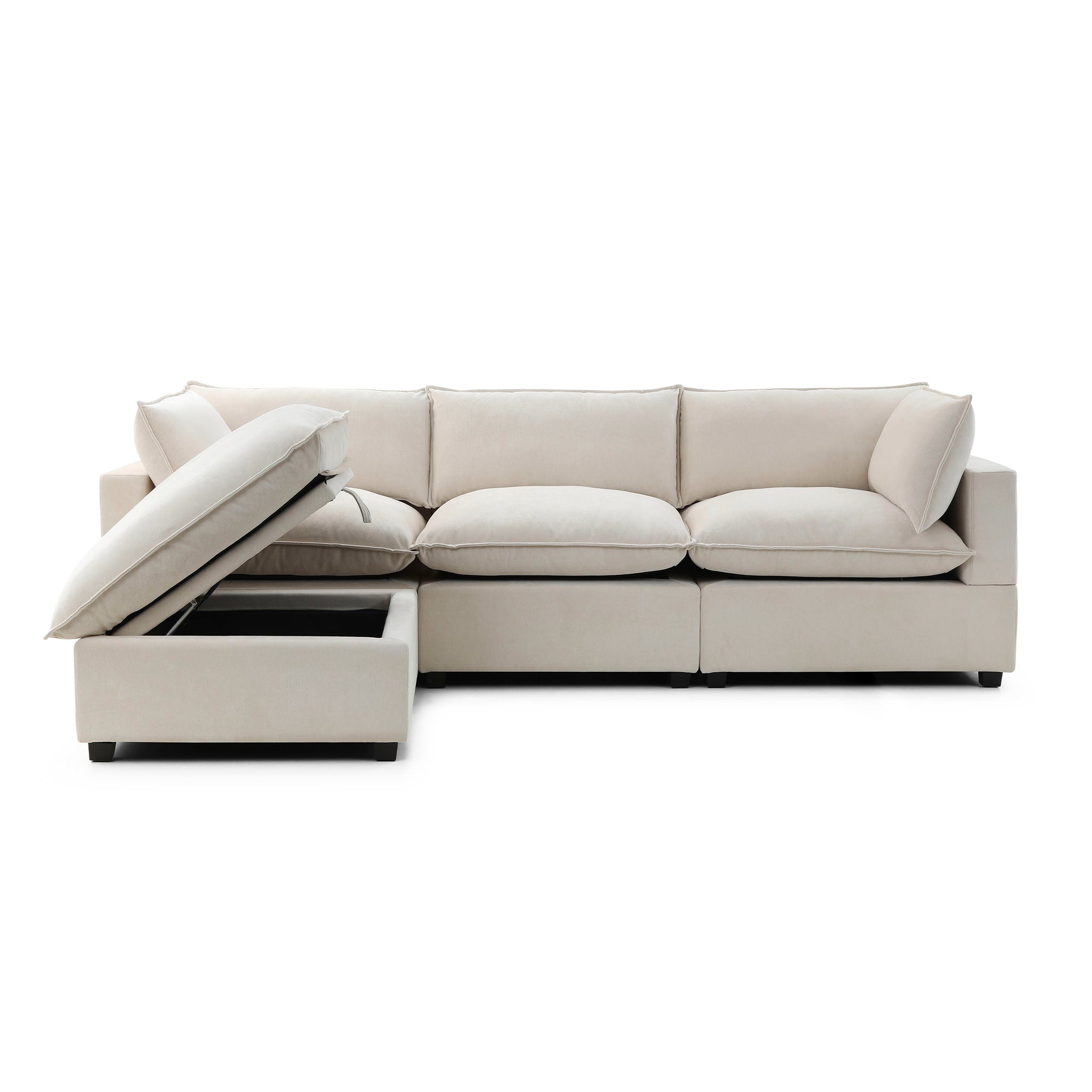 Luna Sofa 122" + Storage Ottoman