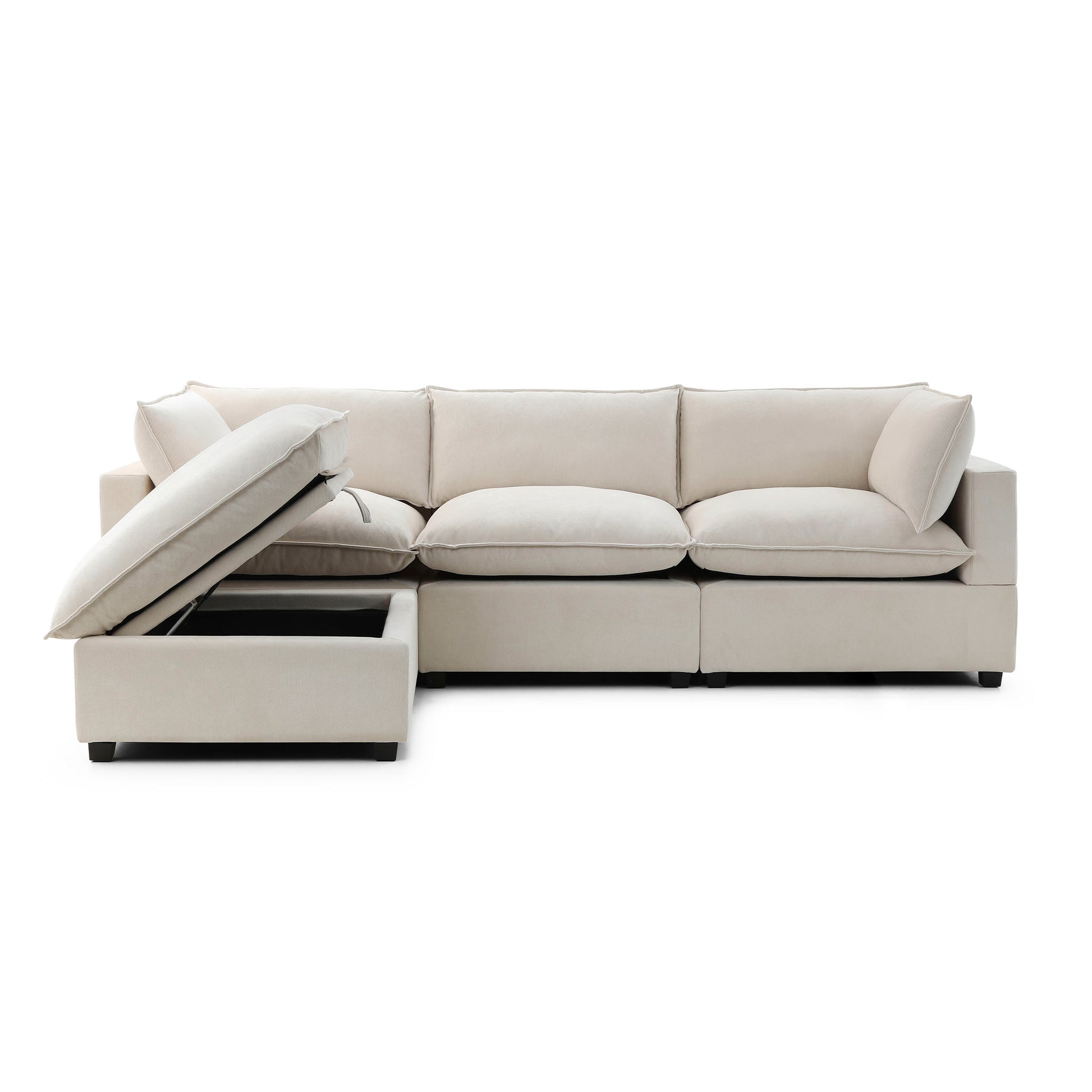 Luna Sofa 122" + Storage Ottoman