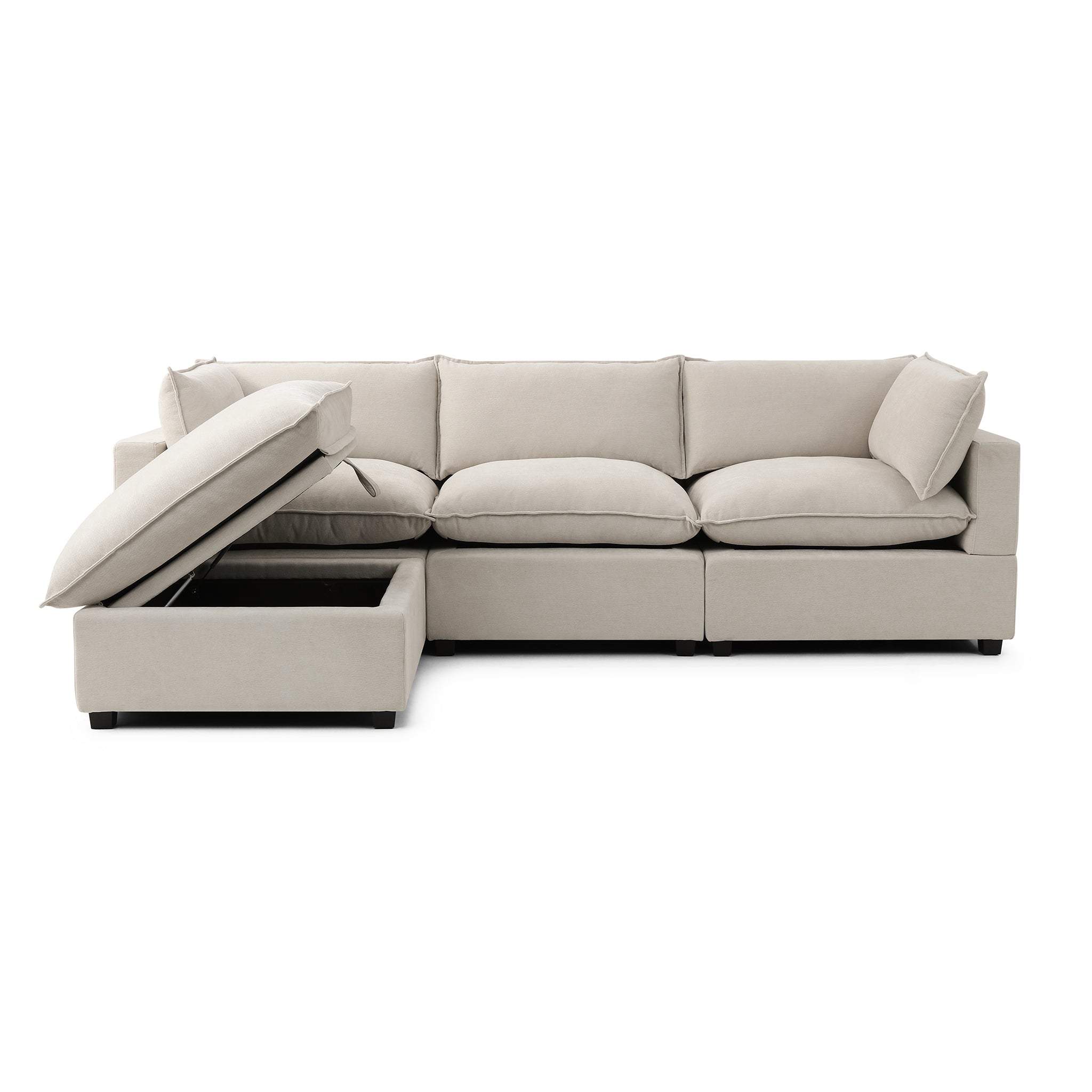 Luna Sofa 122" + Storage Ottoman