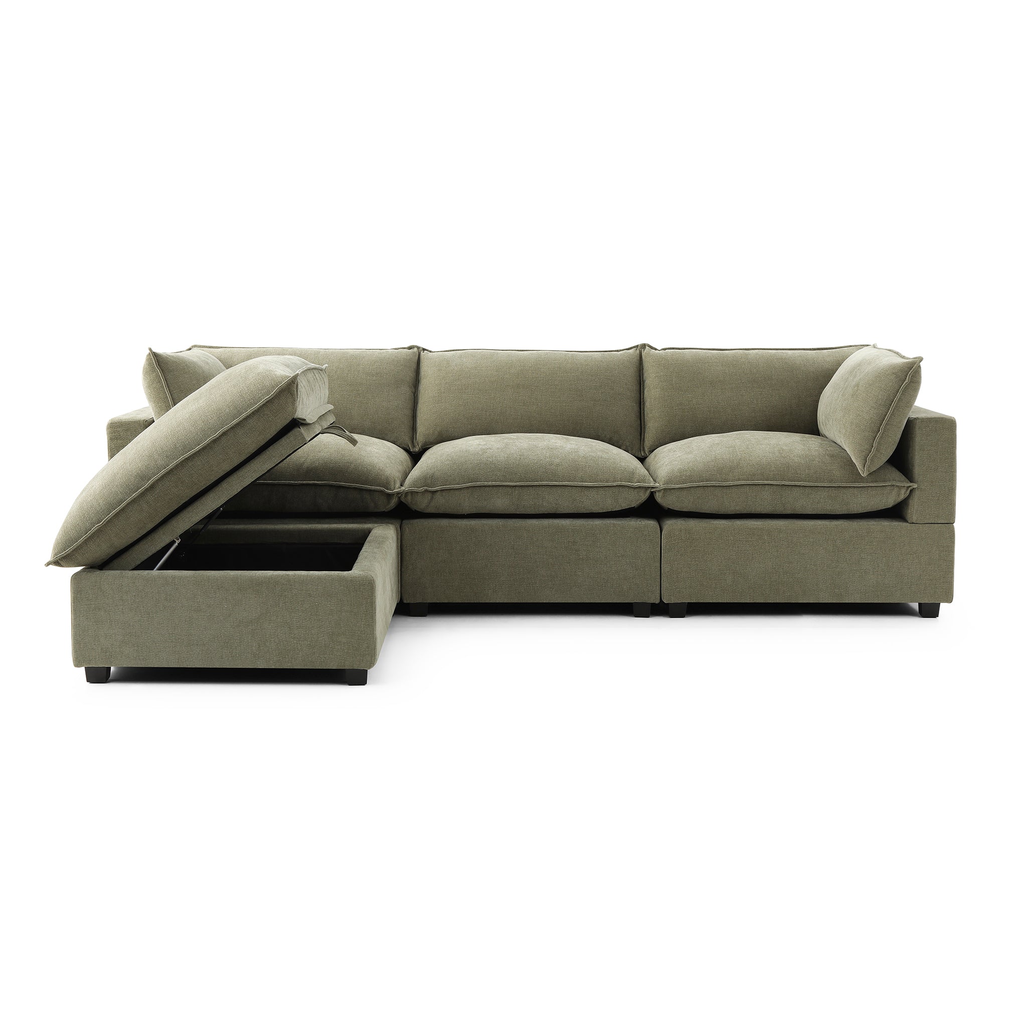 Luna Sofa 122" + Storage Ottoman