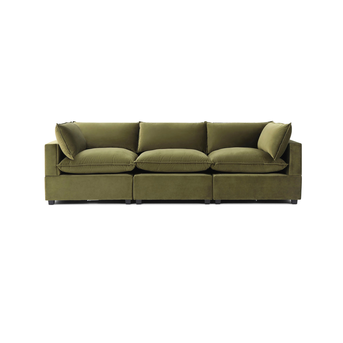 Luna Sofa 122" – Sage Green Performance Velvet