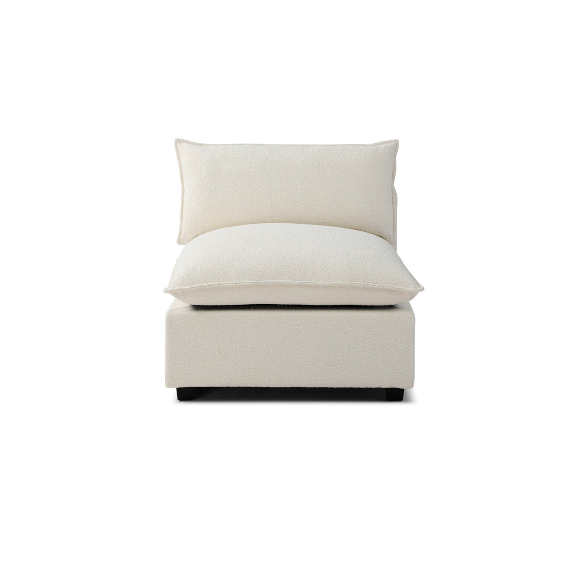 Luna Armless – Pure White Performance Boucle