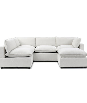 Luna L-Shape + Storage Ottoman