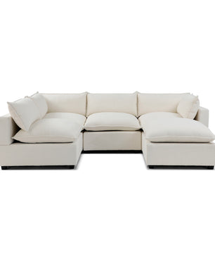Luna L-Shape + Storage Ottoman