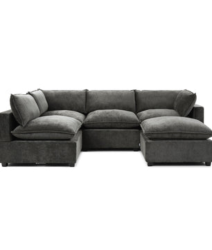 Luna L-Shape + Storage Ottoman