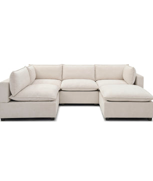 Luna L-Shape + Storage Ottoman
