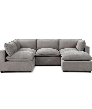 Luna L-Shape + Storage Ottoman
