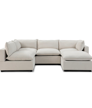 Luna L-Shape + Storage Ottoman