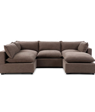 Luna L-Shape + Storage Ottoman