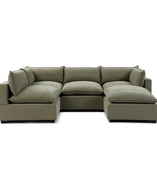 Luna L-Shape + Storage Ottoman