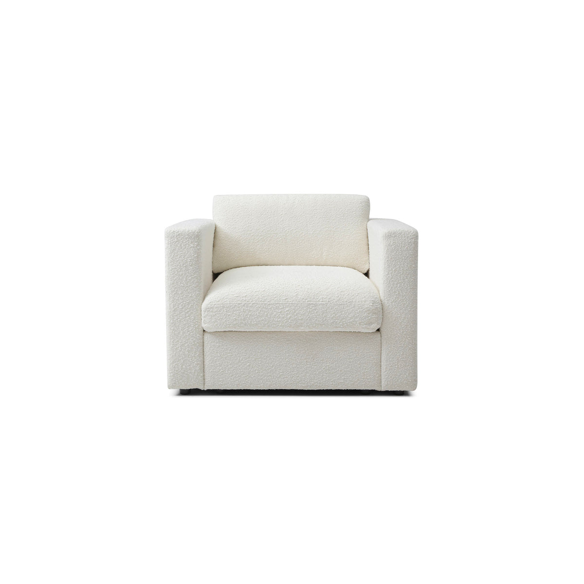 Bella Armchair – Pure White Performance Boucle