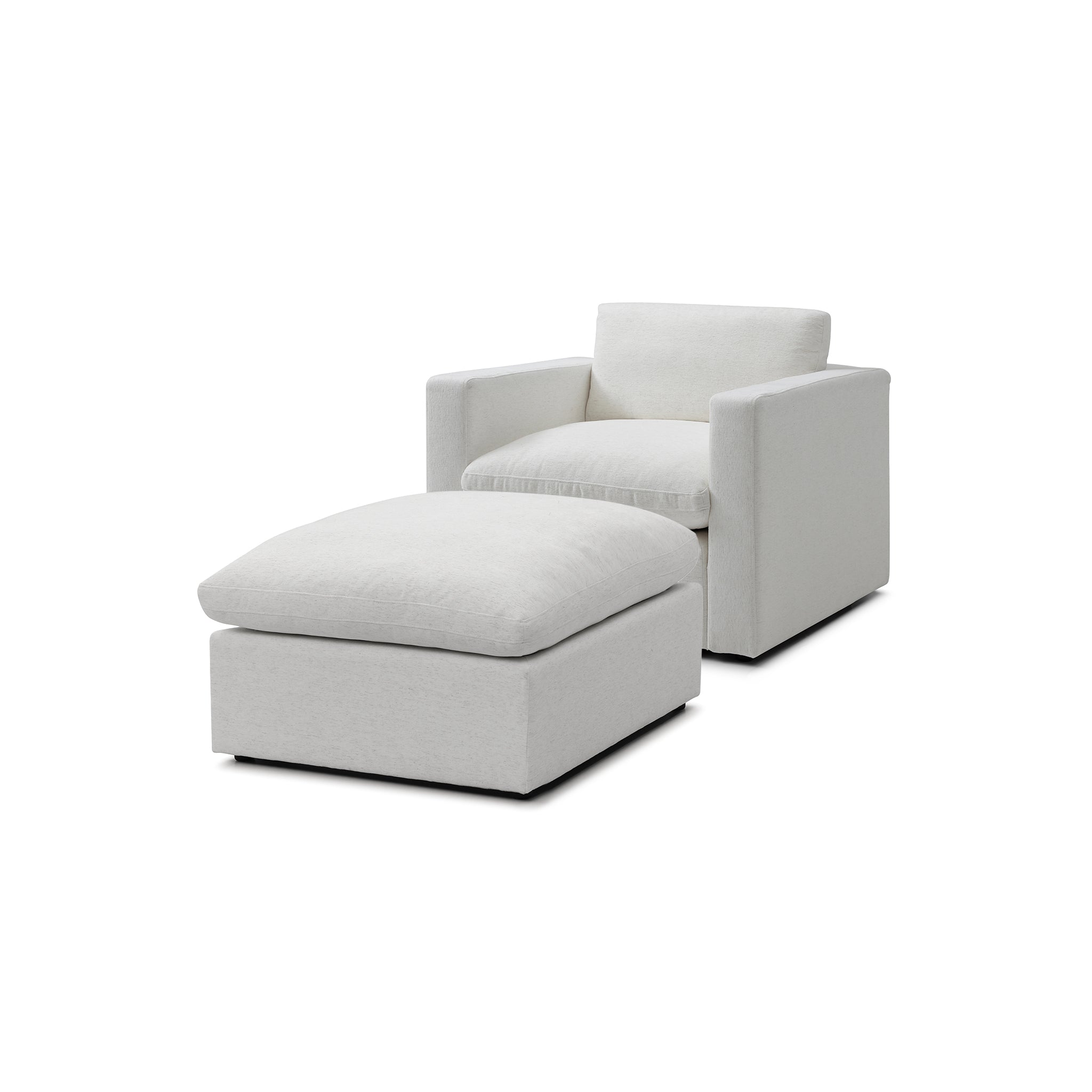 Bella Pillow Armchair + Storage Ottoman Bundle