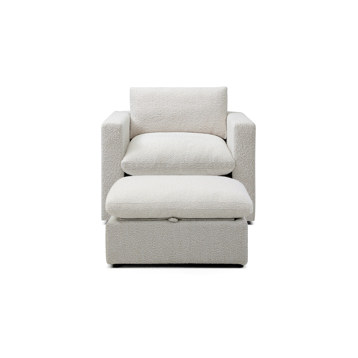 Bella Pillow Armchair + Storage Ottoman Bundle