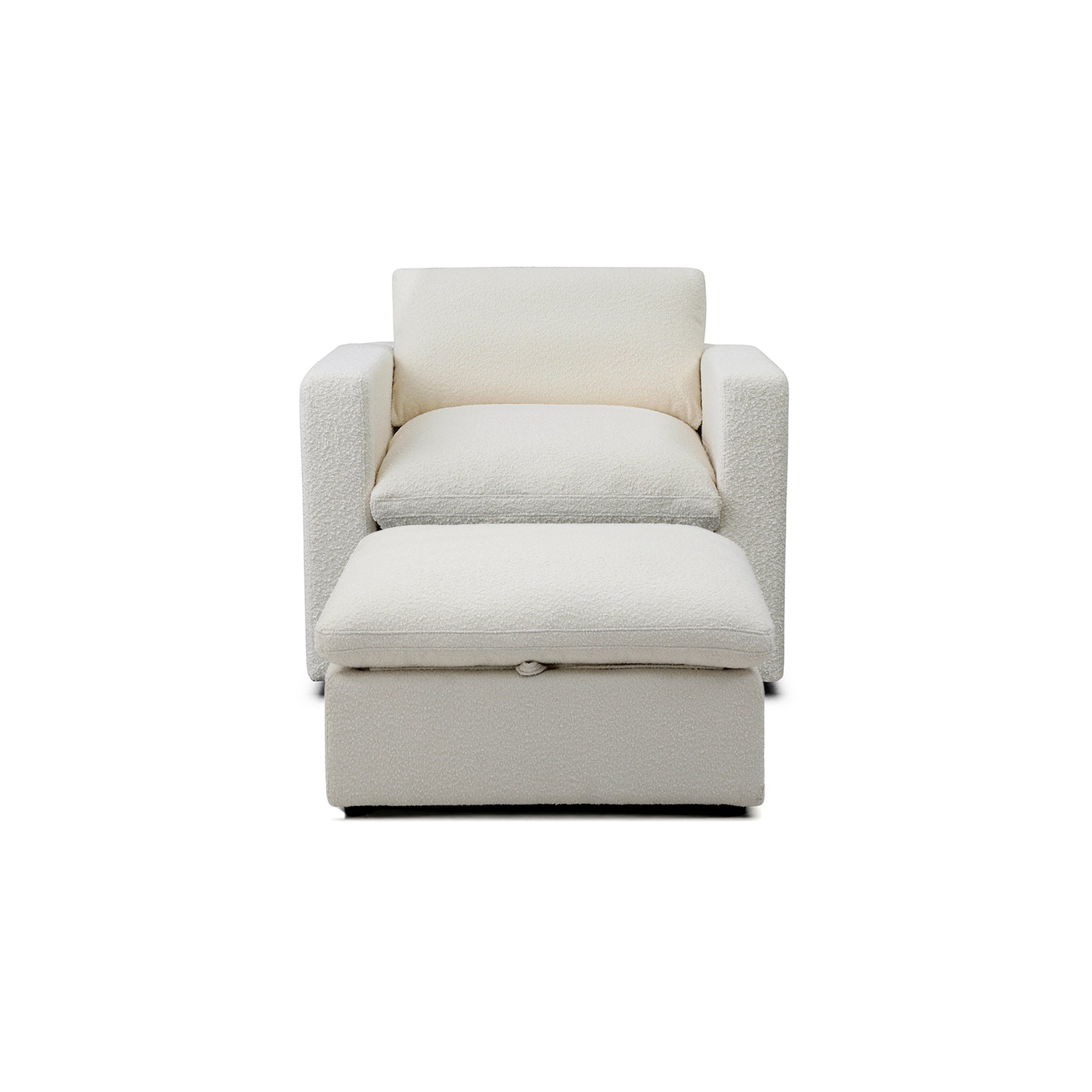 Bella Pillow Armchair + Storage Ottoman Bundle