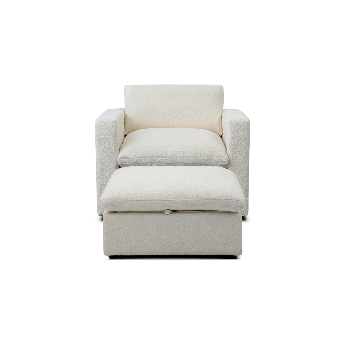 Bella Pillow Armchair + Storage Ottoman Bundle