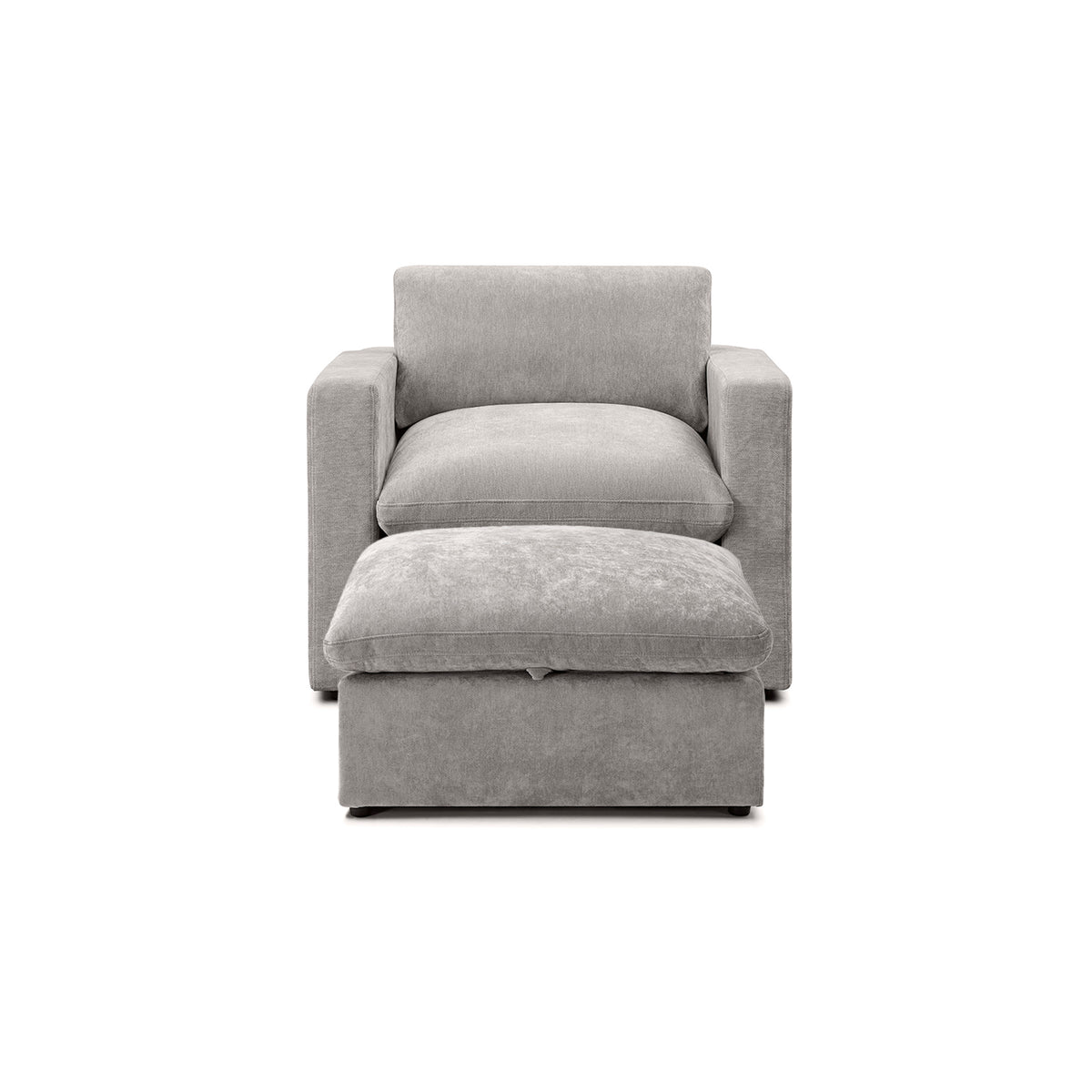 Bella Pillow Armchair + Storage Ottoman Bundle
