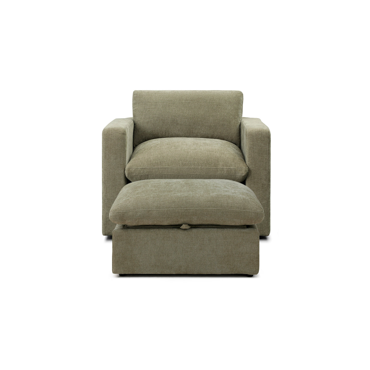 Bella Pillow Armchair + Storage Ottoman Bundle
