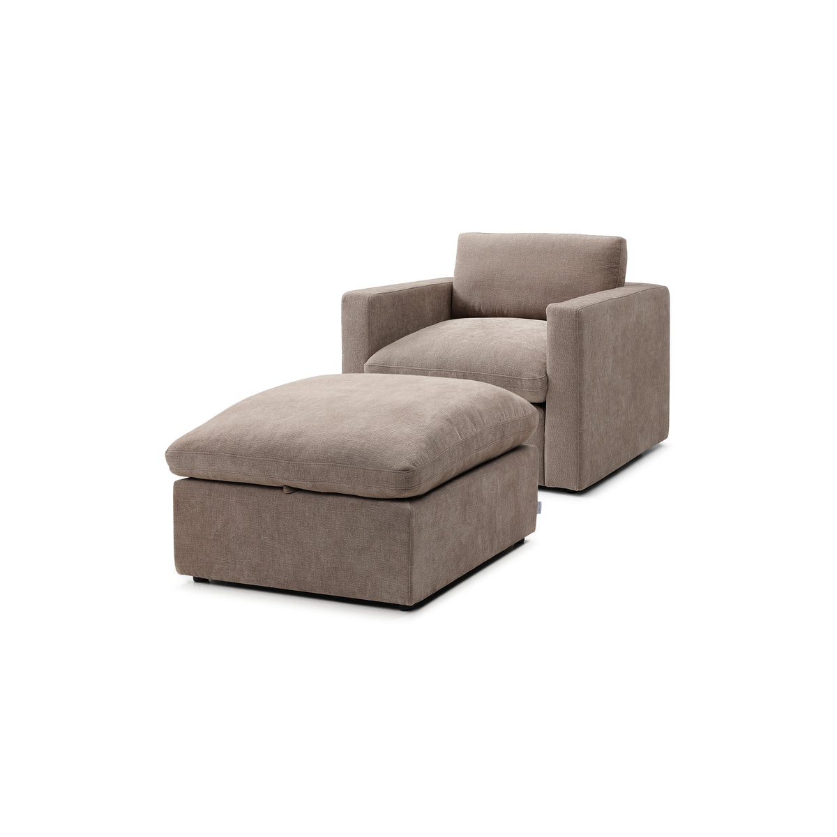 Bella Pillow Armchair + Storage Ottoman Bundle