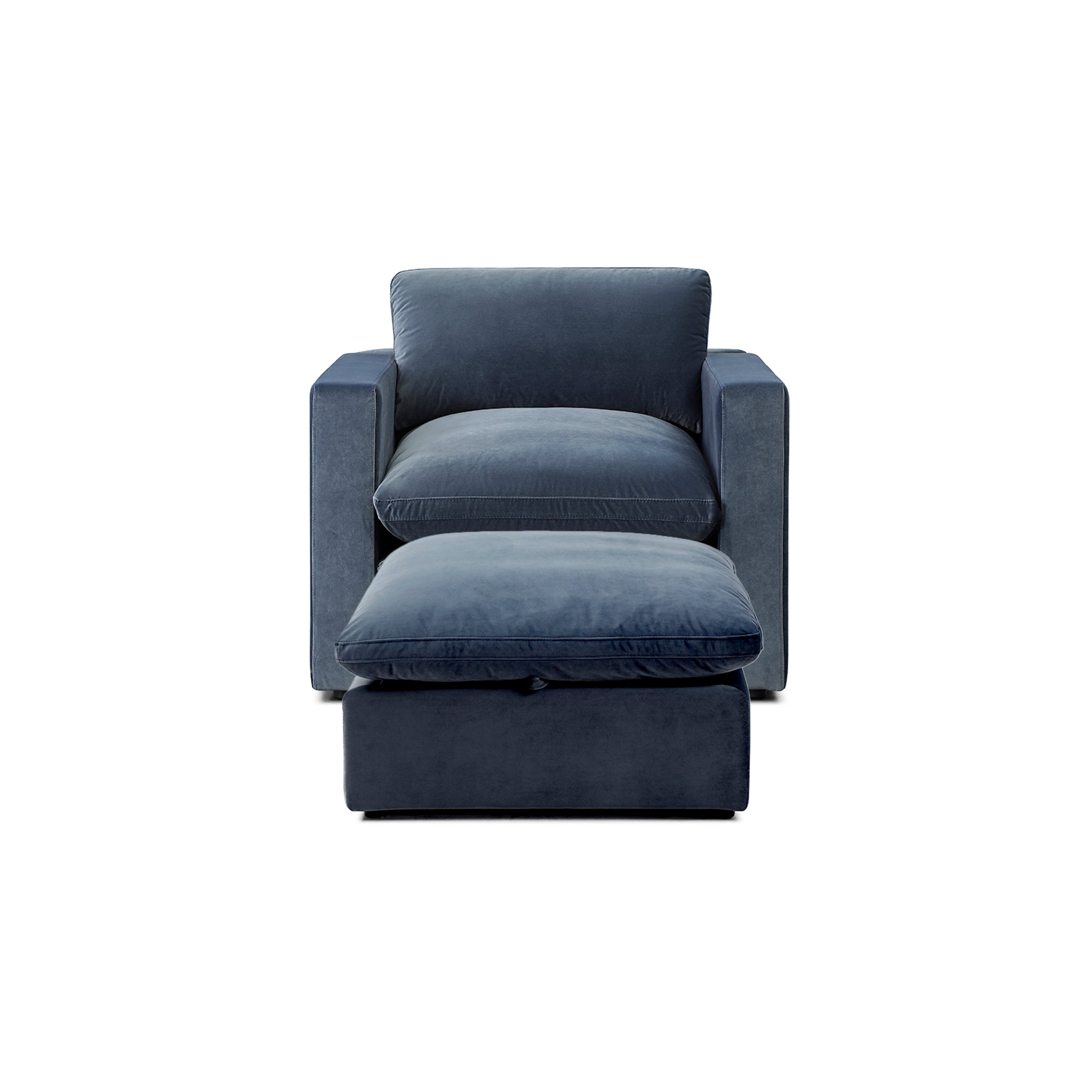 Bella Pillow Armchair + Storage Ottoman Bundle