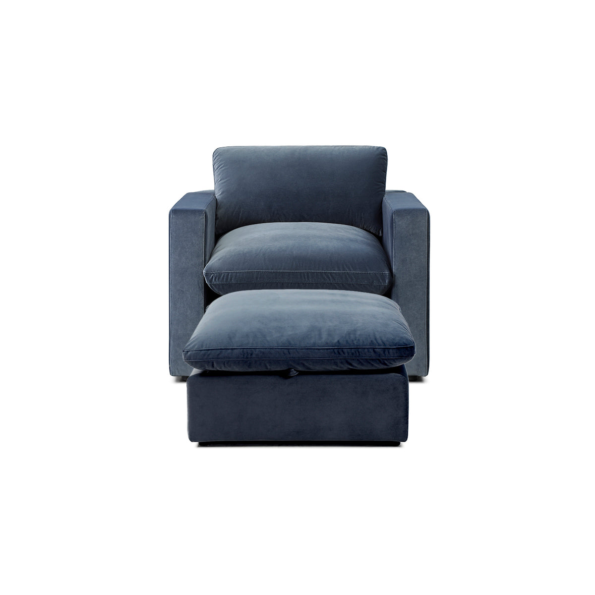 Bella Pillow Armchair + Storage Ottoman Bundle