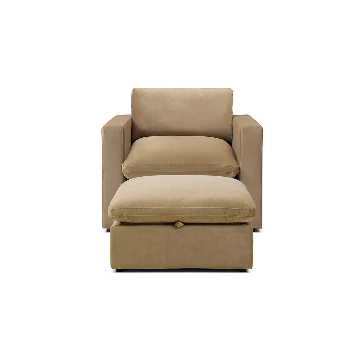 Bella Pillow Armchair + Storage Ottoman Bundle