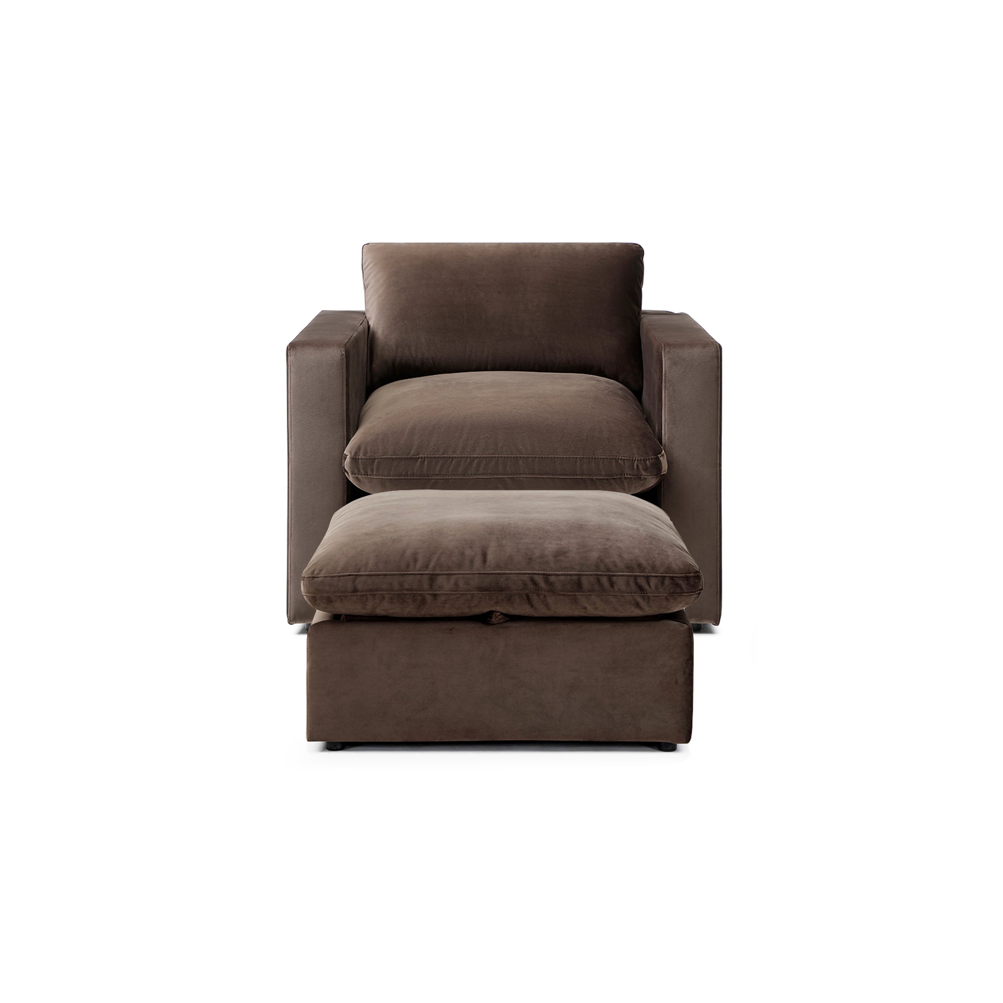 Bella Pillow Armchair + Storage Ottoman Bundle