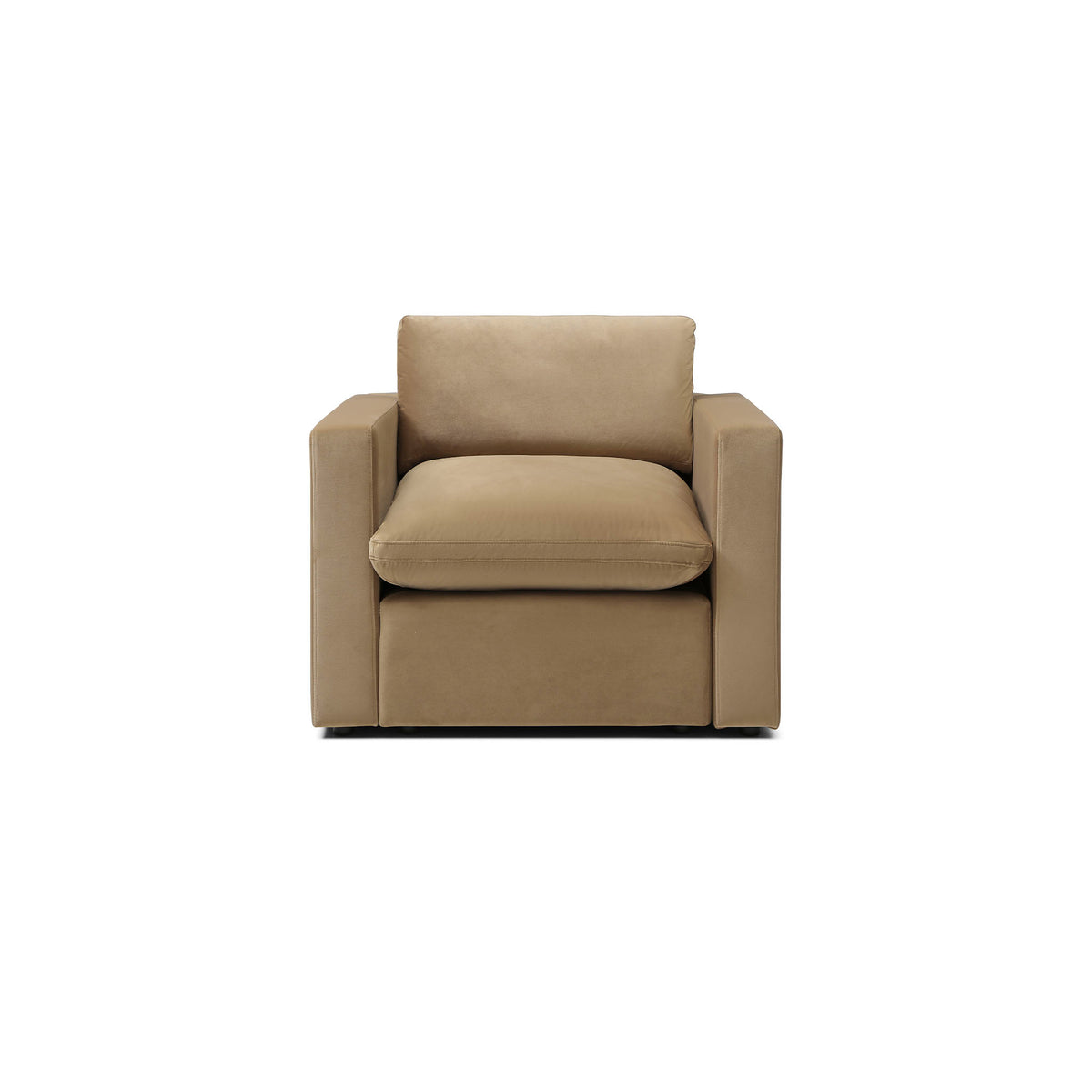 Bella Pillow Armchair – Caramel Performance Velvet