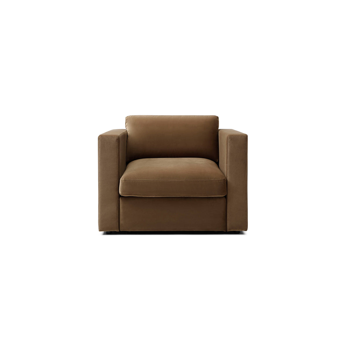 Bella Armchair – Rust Brown Performance Velvet