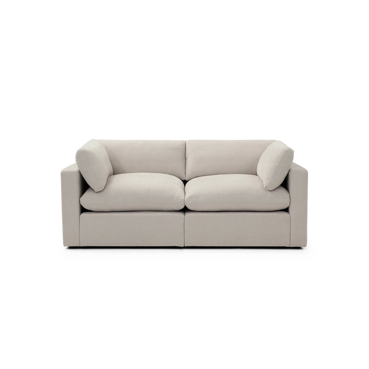 Bella Pillow 2 Seater – White Sand Performance Linen