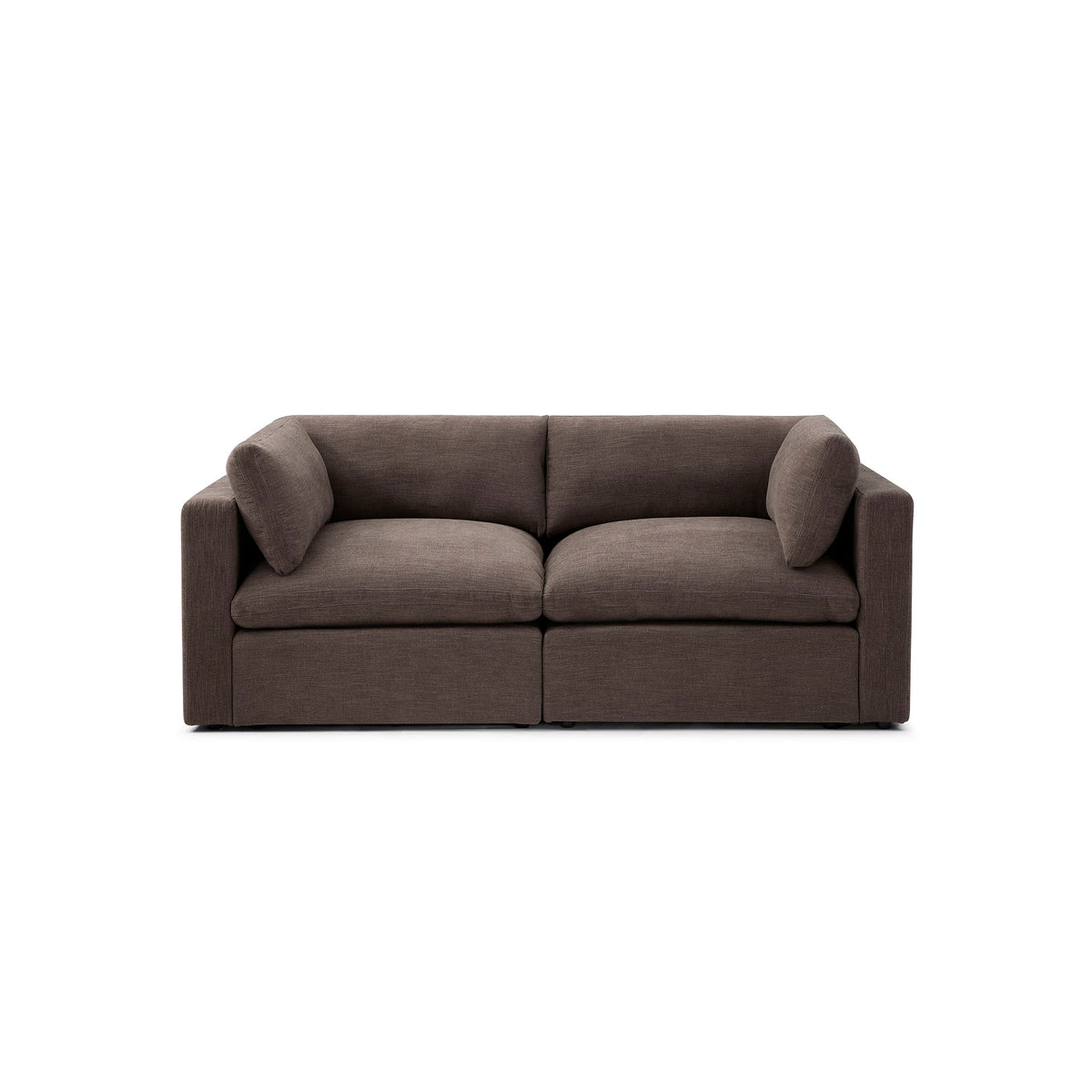 Bella Pillow 2 Seater – Mocha Brown Performance Linen