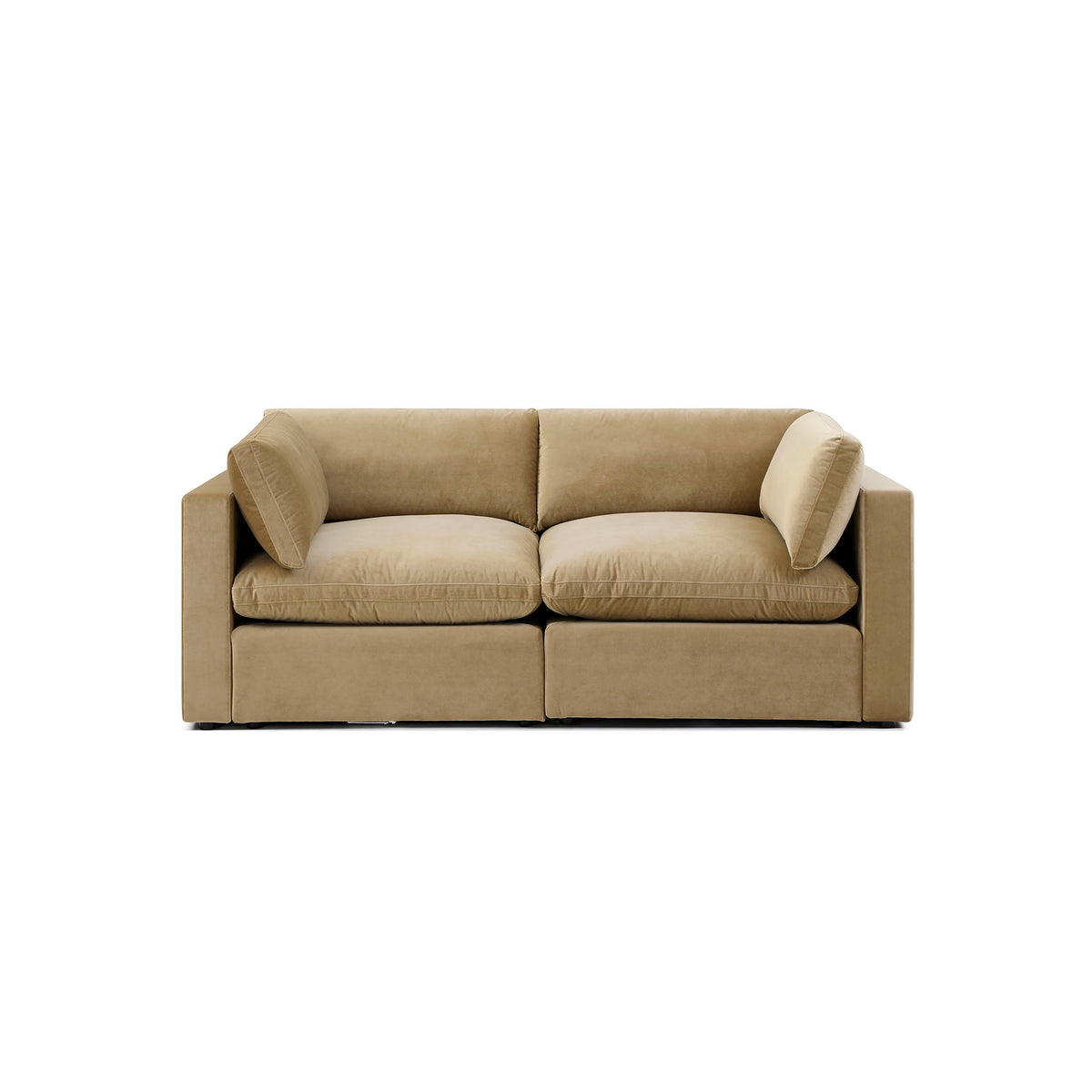 Bella Pillow 2 Seater – Caramel Performance Velvet