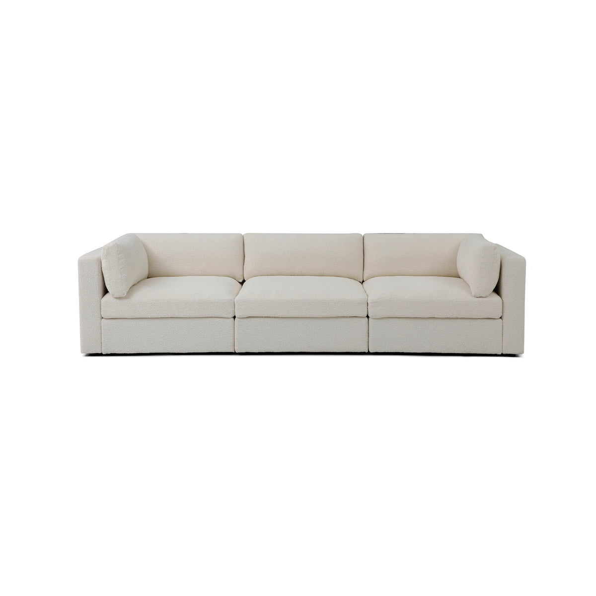 Bella 3 Seater – Pure White Performance Boucle