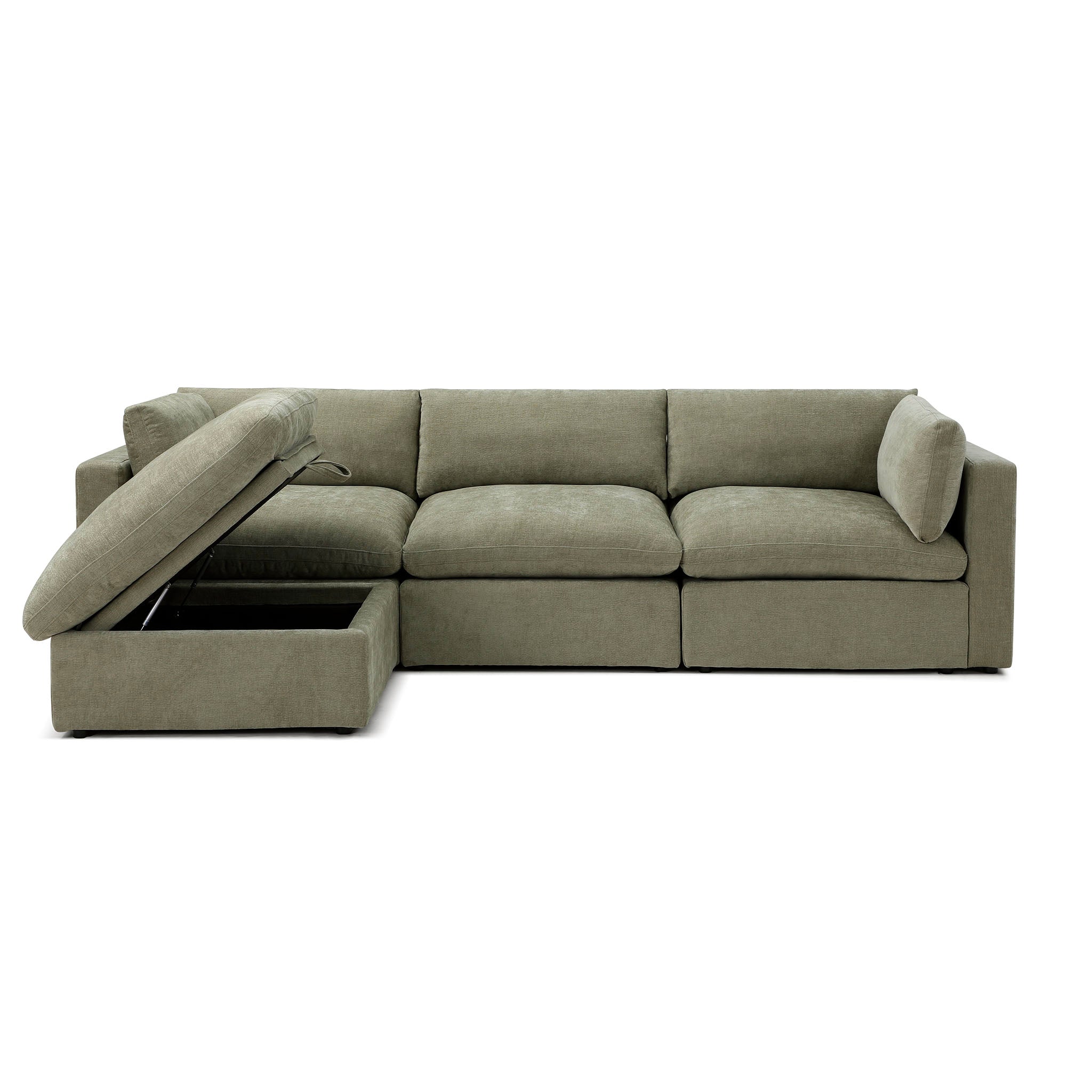 Bella Pillow 3 Seater + Storage Ottoman