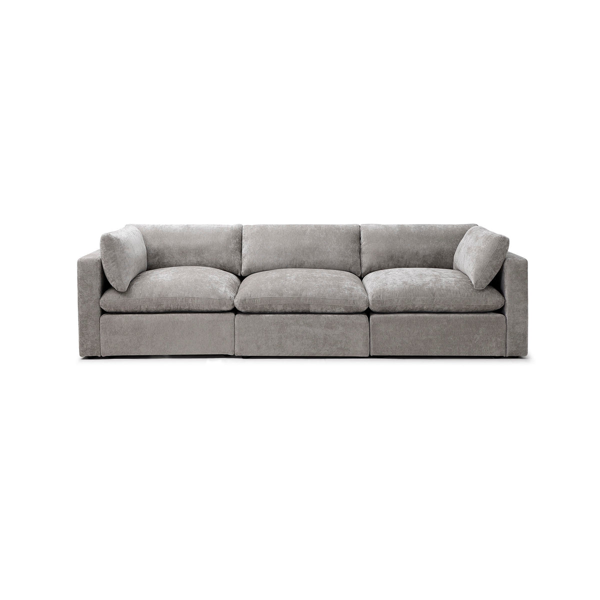 Bella Pillow 3 Seater – Stone Grey Chenille