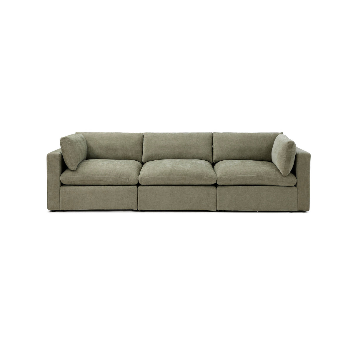 Bella Pillow 3 Seater – Dusty Green Performance Linen