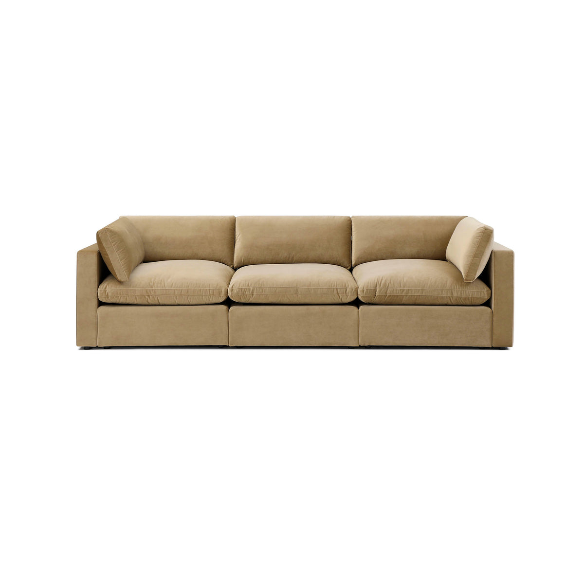 Bella Pillow 3 Seater – Caramel Performance Velvet