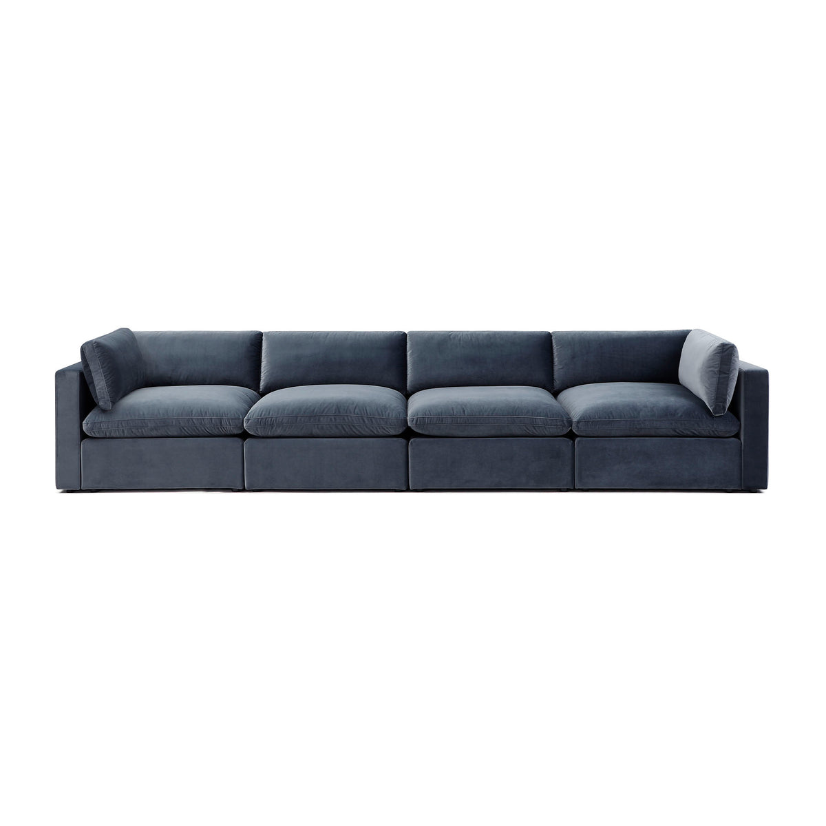 Bella Pillow 4 Seater – Dusty Blue Performance Velvet