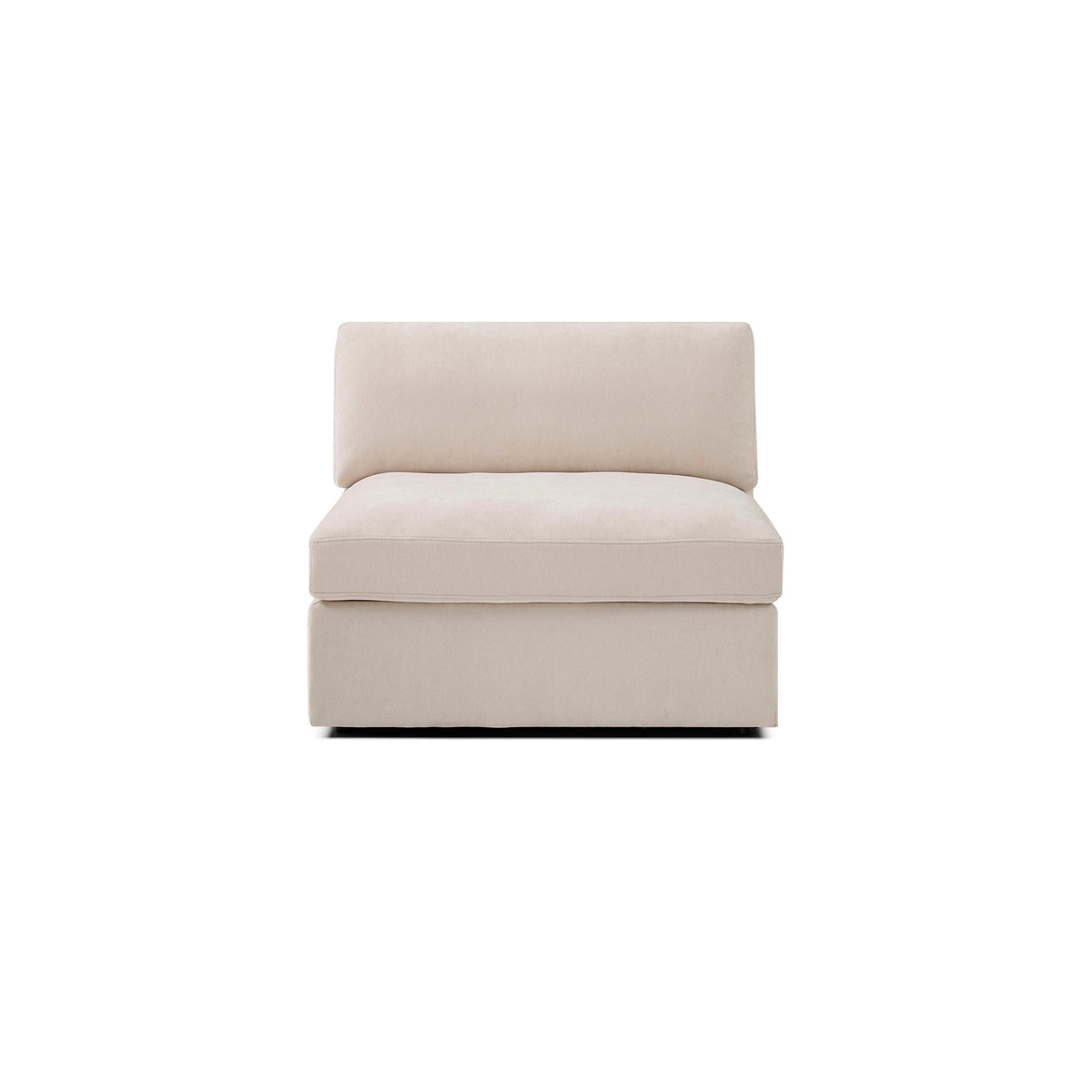 Bella Armless – Cream Chenille